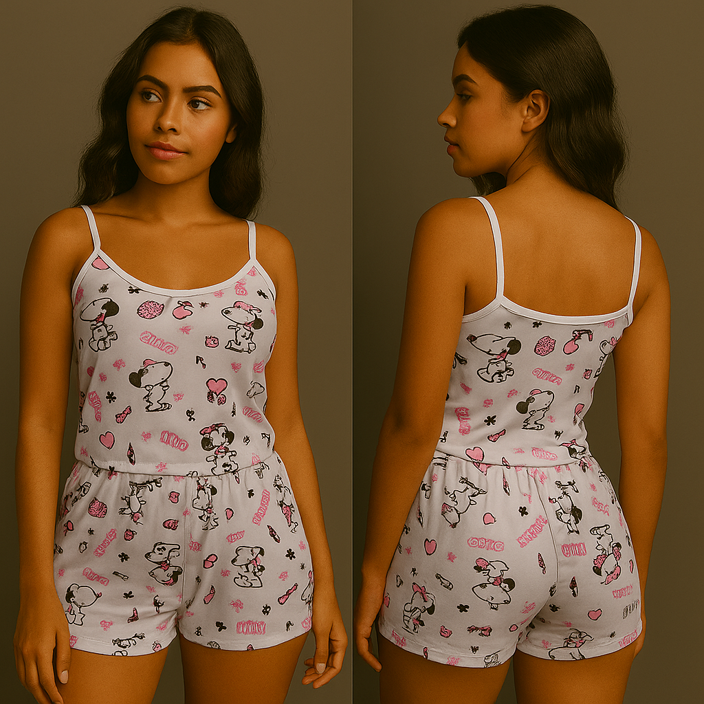 Pijamas de short estampadas 