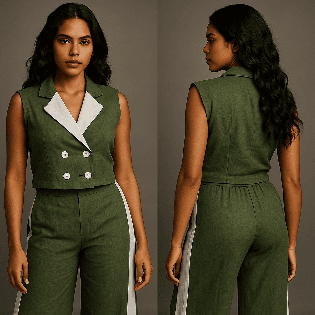 Set - conjunto de 2 piezas verde para dama