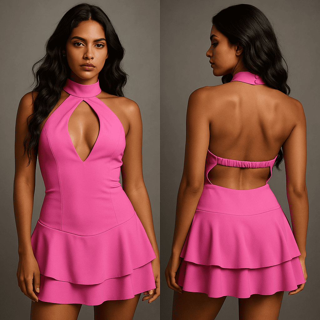 Vestido falda short 