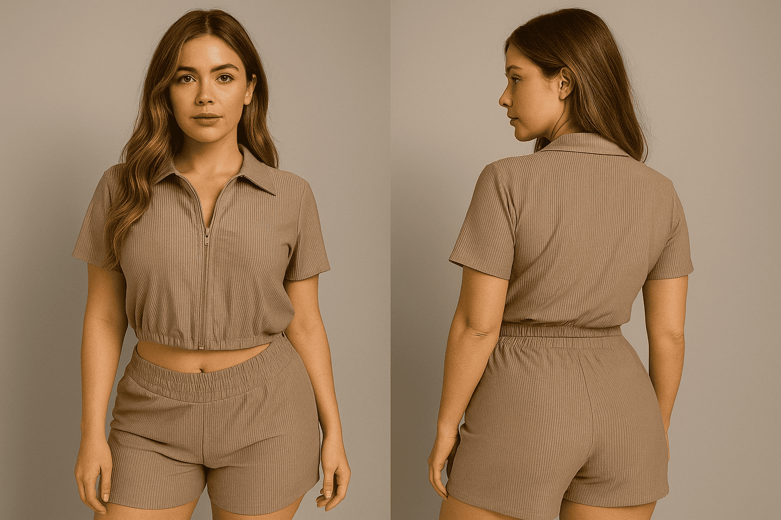 Conjunto para dama en rib