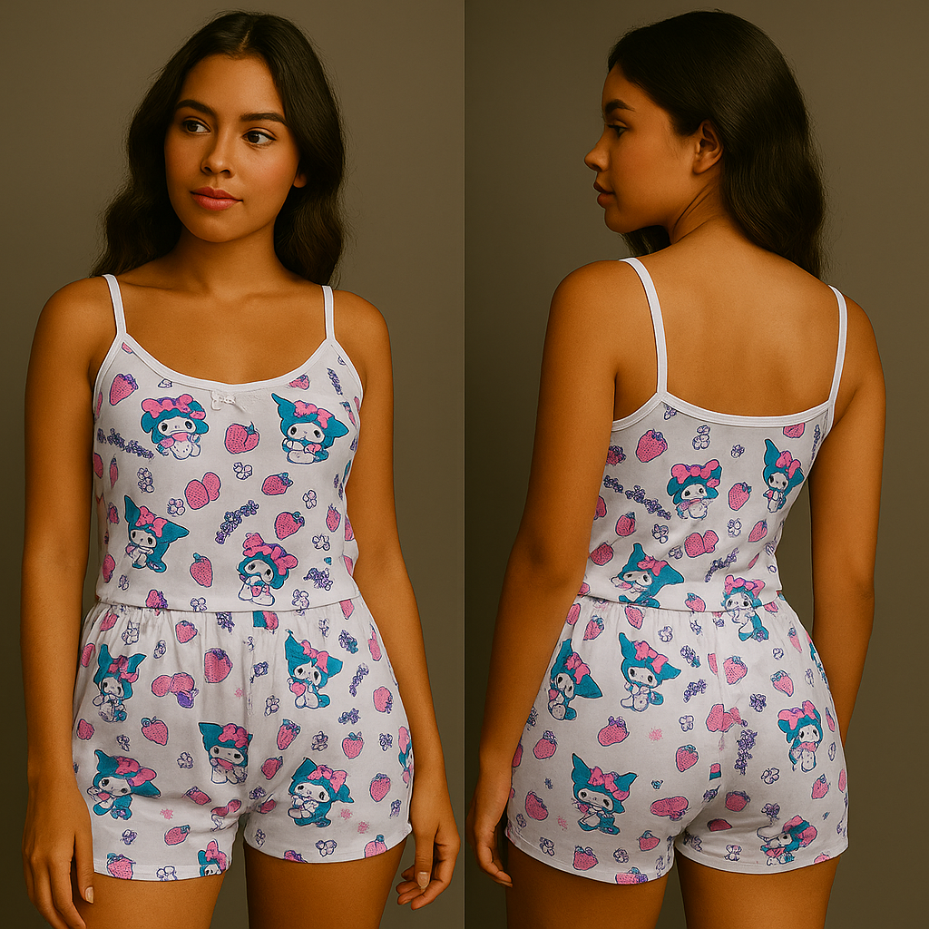 Pijamas de short estampadas 