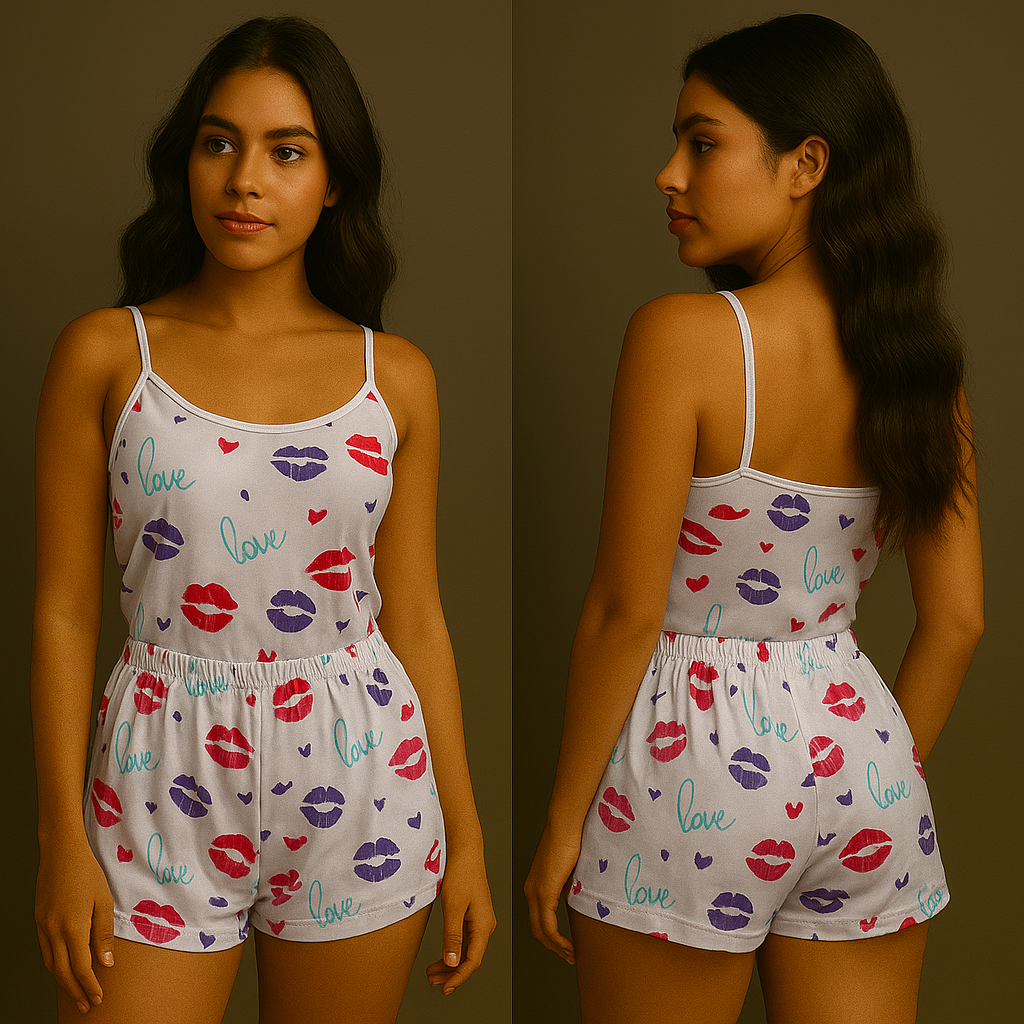 Pijamas de short estampadas 