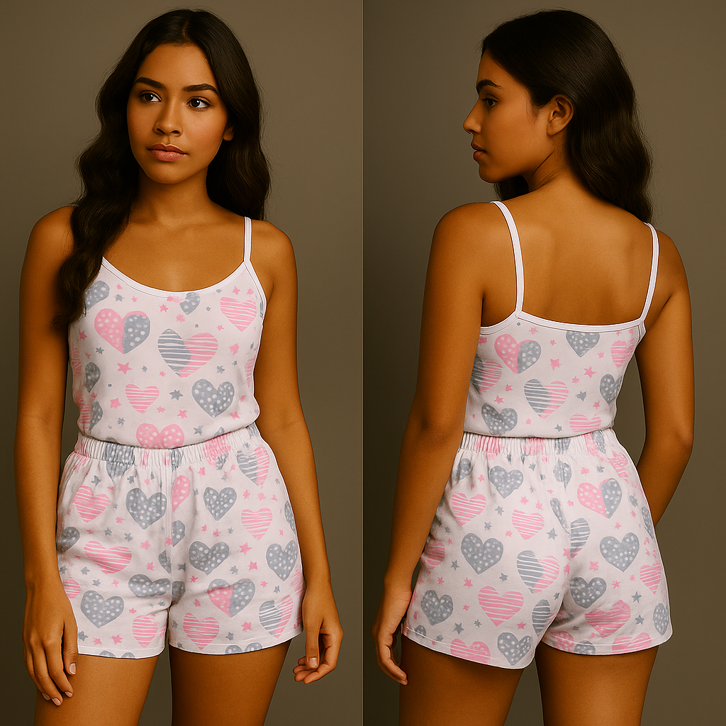 Pijamas de short estampadas 
