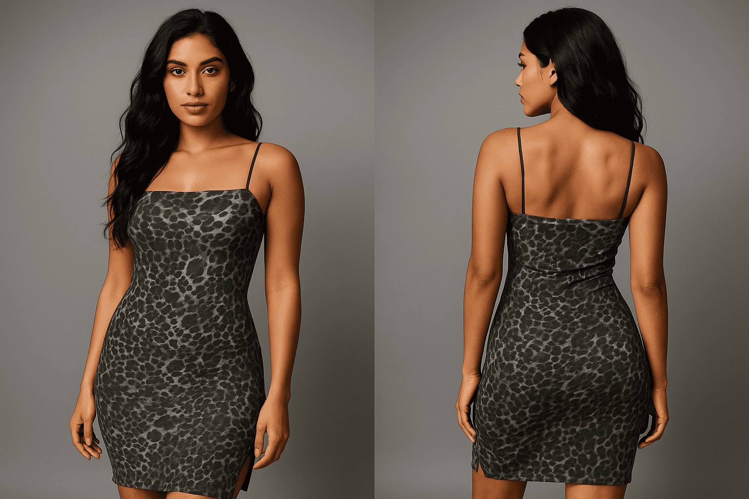 Vestido elegante leopardo