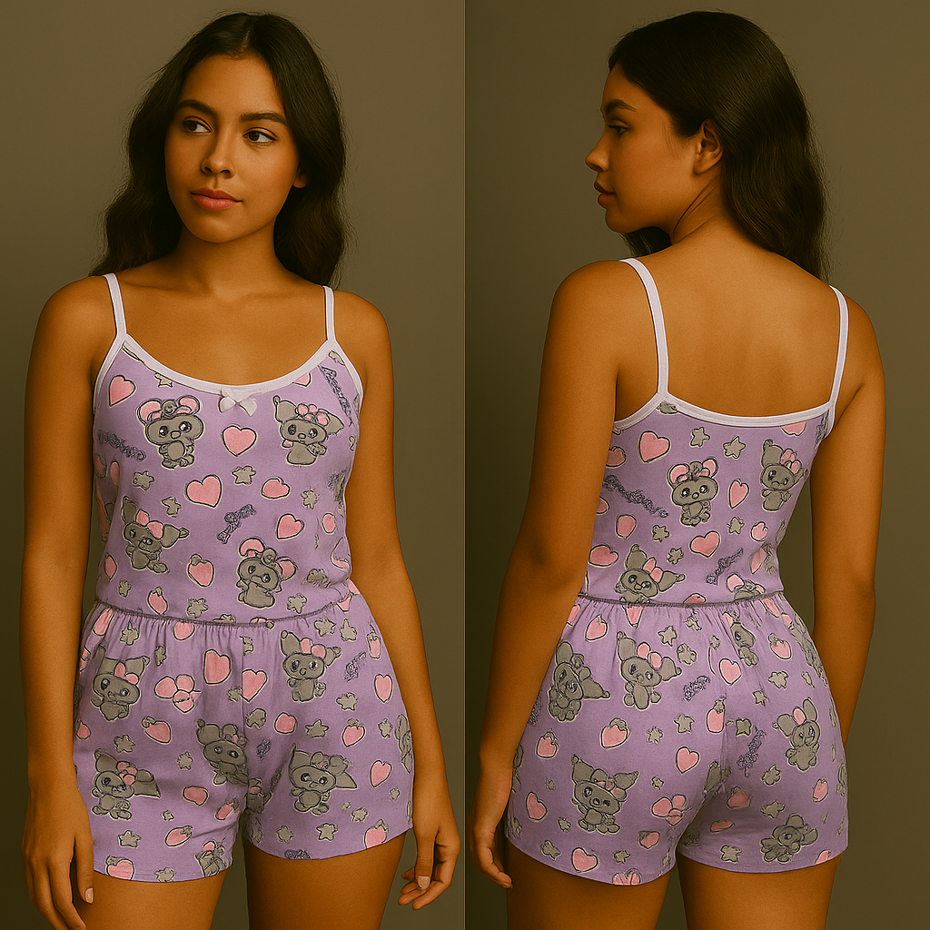 Pijamas de short estampadas 